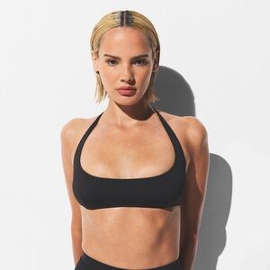 Skims Signature Swim Halter Scoop Bikini Top